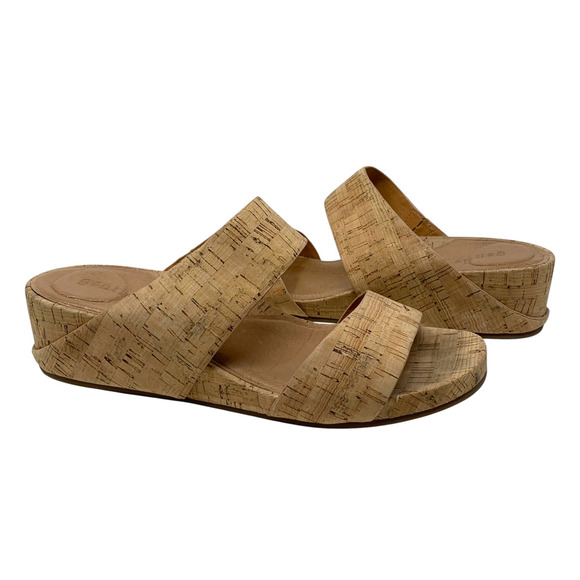 Gentle Souls x Kenneth Cole Gisele Two Strap Cork Wedge Sandals Women's Sz 10 - Picture 2 of 11